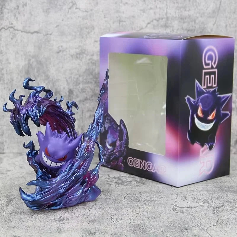 Figura de Pokémon Gengar de 18cm, estatua coleccionable de modelo de acción de Anime para exhibición, regalo de cumpleaños de Navidad y Halloween - CR mark