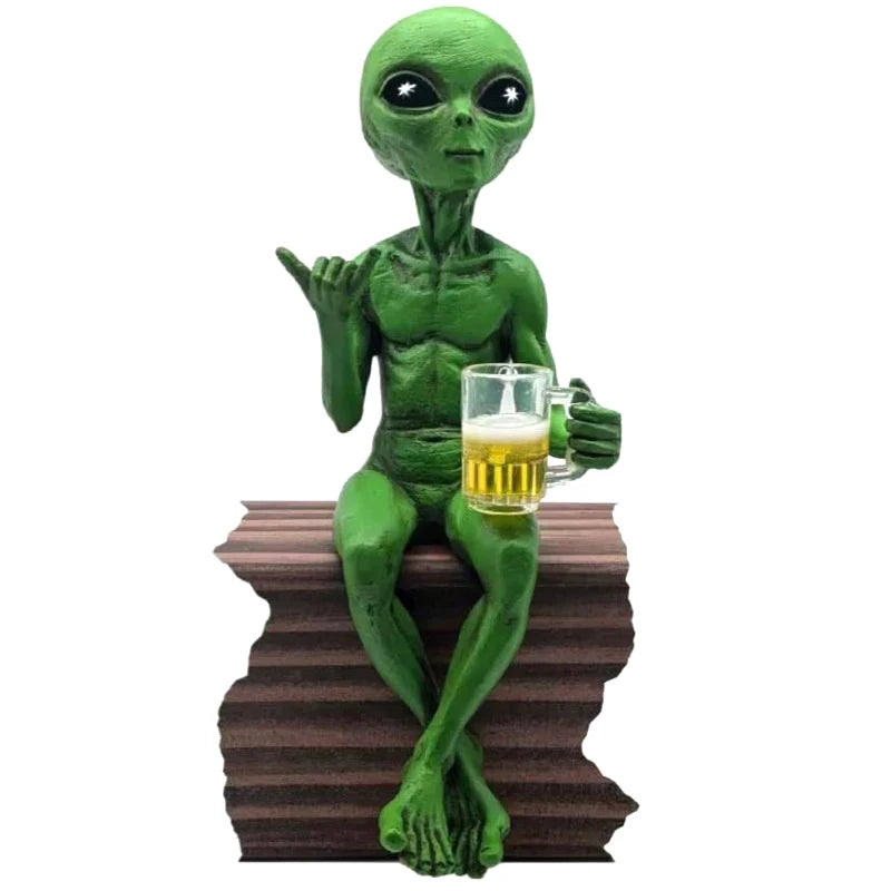 Alien resin statue, ornament, alien garden sculptures and statues, the best artistic decoration for indoors, outdoors, home or office, collectible