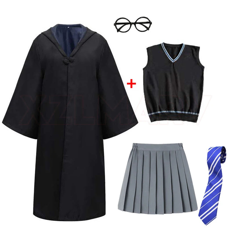 Disfraz de Cosplay para Niños y Adultos, Capa Mágica, Túnica Infantil, Capa con Capucha para Niños, Túnica de Slytherin, Accesorios de Halloween - CR mark