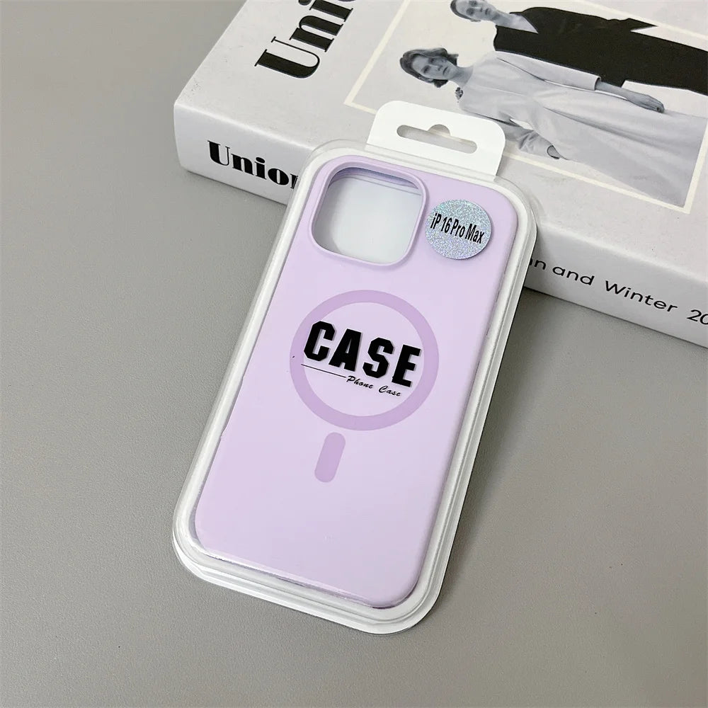 Official Original Liquid Silicone Phone Case for iPhone 16 15 14 13 12 Pro Max Magsafe Magnetic Wireless Charging Cover