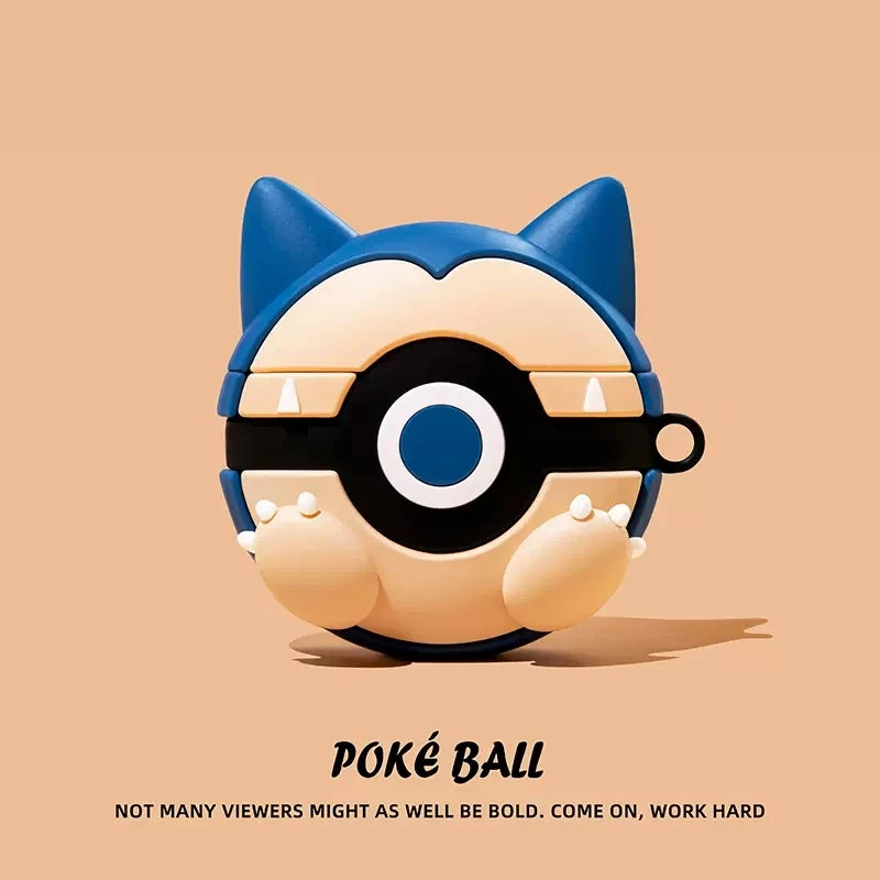 For AirPods 1 2 3 4 Pro Pro 2 Pro 3 Cute Cartoon Pokeball Silicone Earphone Case Accessories Cover