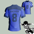 Camiseta de fútbol de Anime japonés Blue Lock Isagi Yoichi, camiseta de Cosplay Hyoma Chigiri Meguru Bachira, ropa con nombre personalizado y número