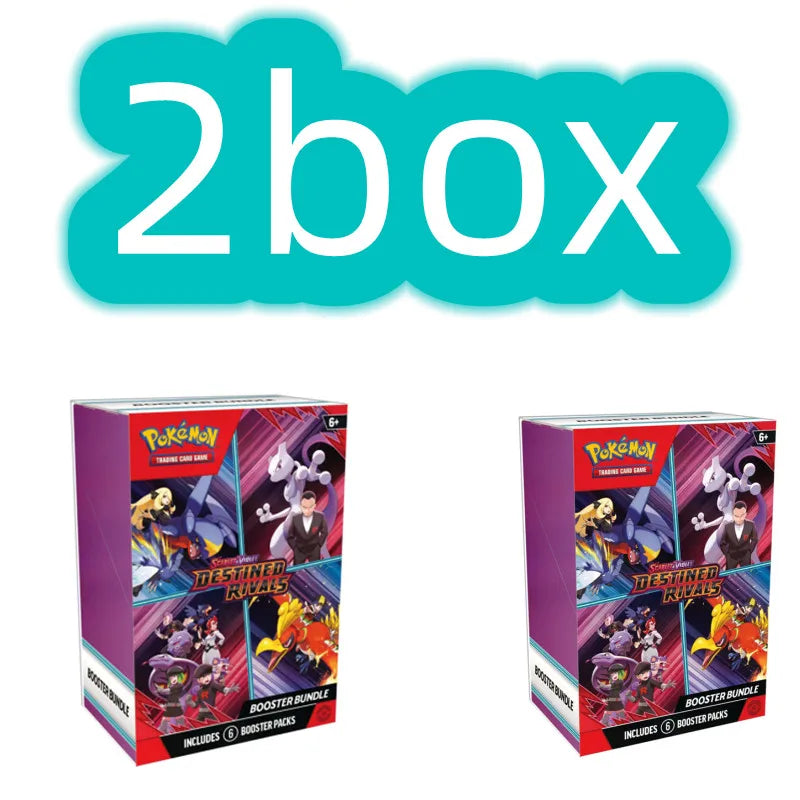 Tarjeta de Pokémon v10, paquete de refuerzo, remaches destinados, evolución prismática, violeta escarlata, 151 tarjetas de refuerzo ME01 en inglés, juguetes, regalos