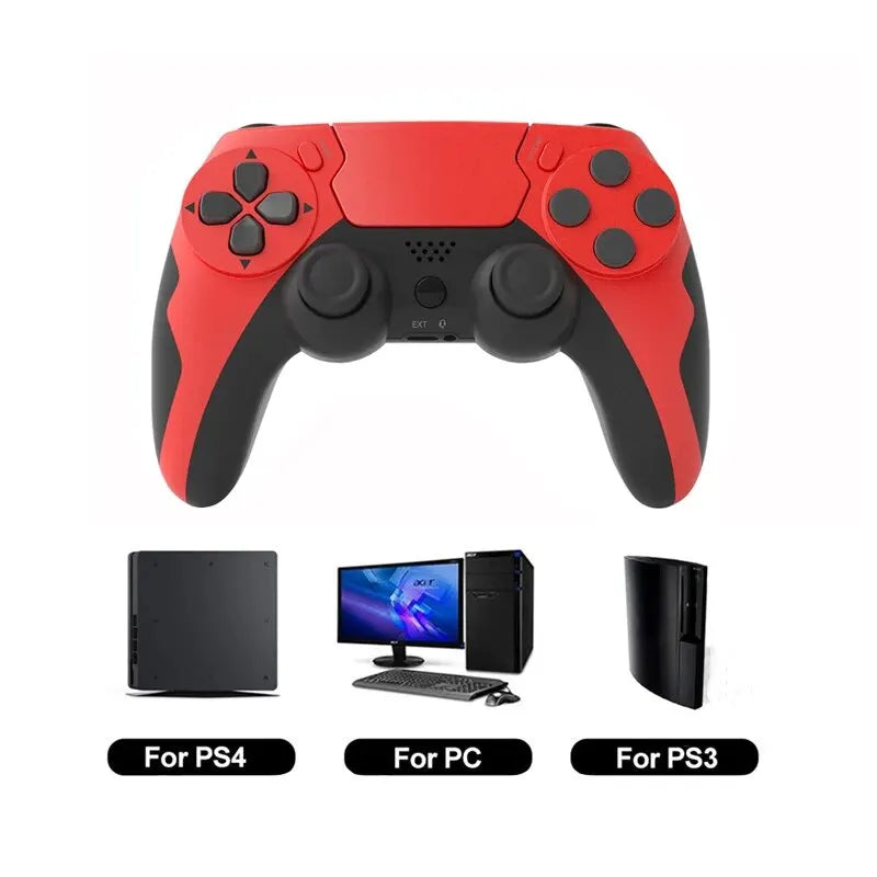 GAMINJA-mando inalámbrico P48 con giroscopio de seis ejes, controlador de juego para PS4, PS3, consola Wins 7, 8, 10, Joystick de PC de doble vibración - CR mark