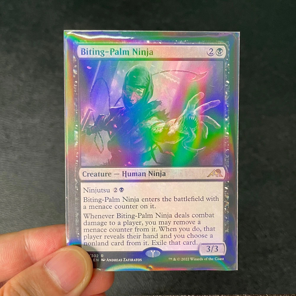 100 unids/lote, fundas para tarjetas TCG con carga superior láser en forma de corazón, Protector de fotos para juegos de mesa YGO, funda protectora para tarjetas comerciales