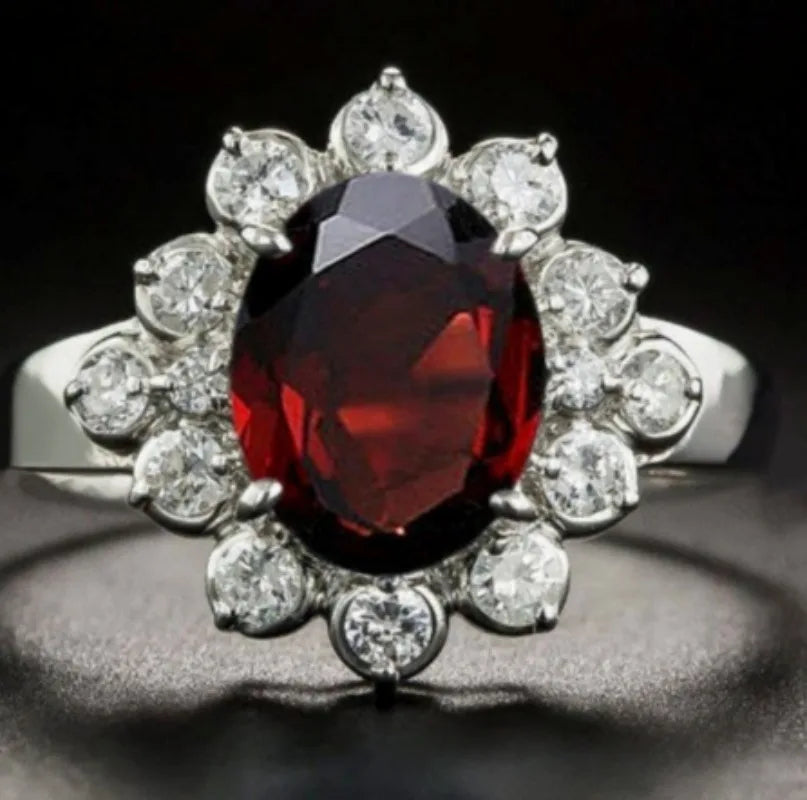 Corte de 3,2 quilates para crear anillo de circón azul anillo de compromiso con dije original - CR mark