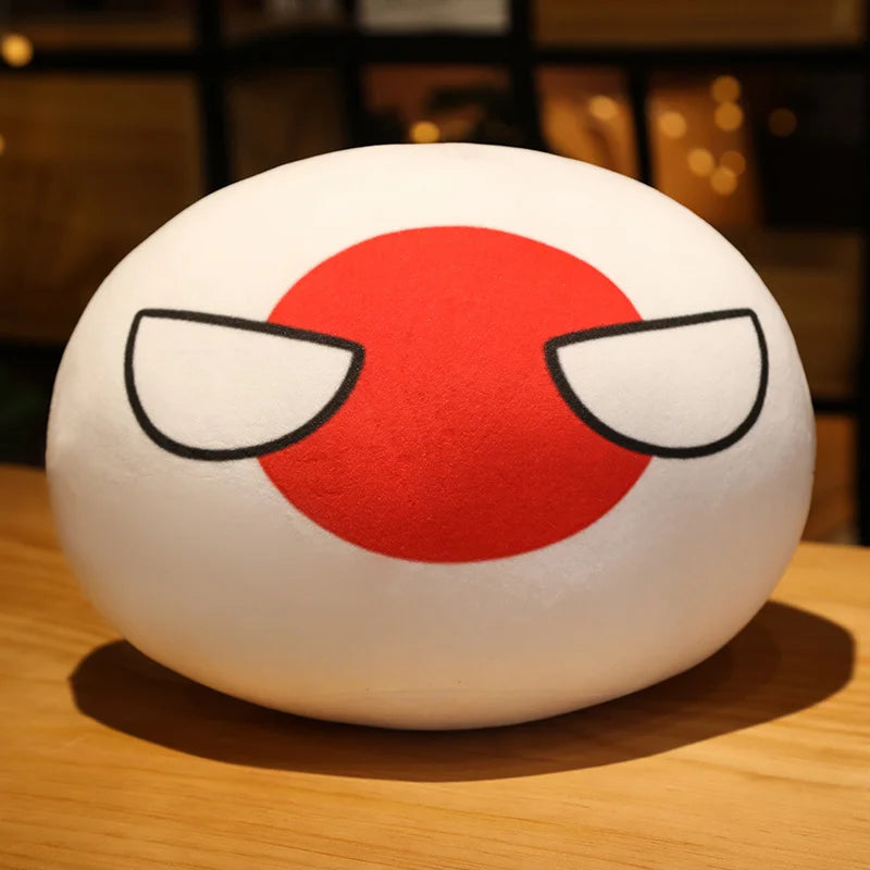 Polandball-juguetes de peluche de 10-40cm, Countryball, URSS, EE. UU., Francia, Rusia, Reino Unido, Japón, Alemania, CANANDA, Italia, muñeca Kawaii, almohada, lindo regalo para niño - CR mark