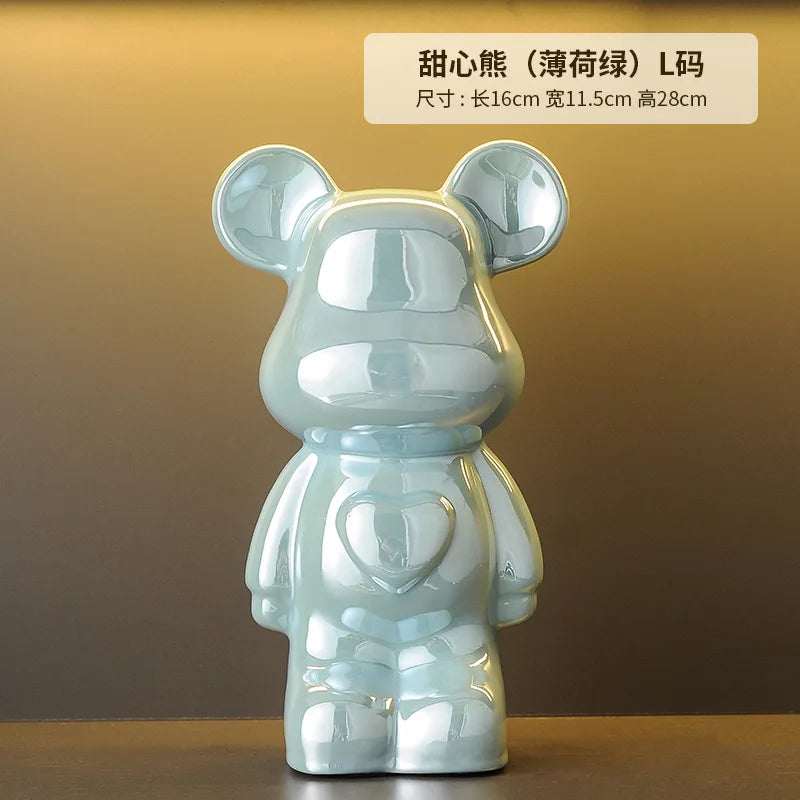 Violent bear for living room, TV stand, high-end luxury light, ceramic wine cabinet decoration, home decor, new house