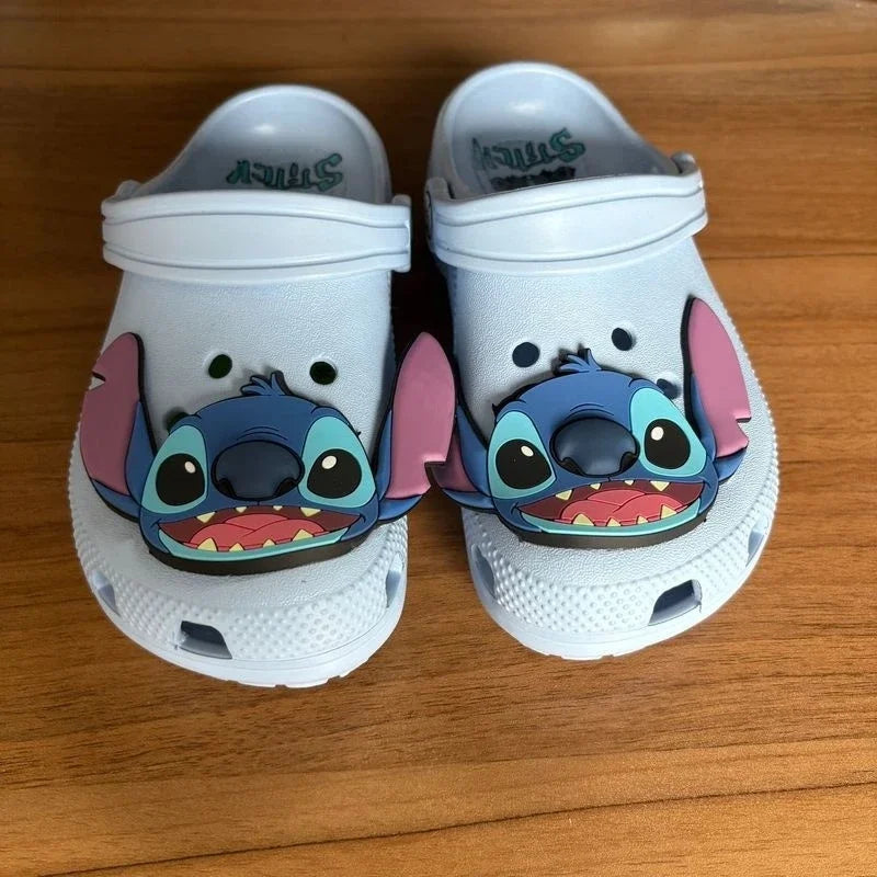 Disney McQueens Pixar Cartoon Solid Waterproof Slippers Sandals with Holes Outdoor Casual Breathable EVA Shoes for Adults Gift