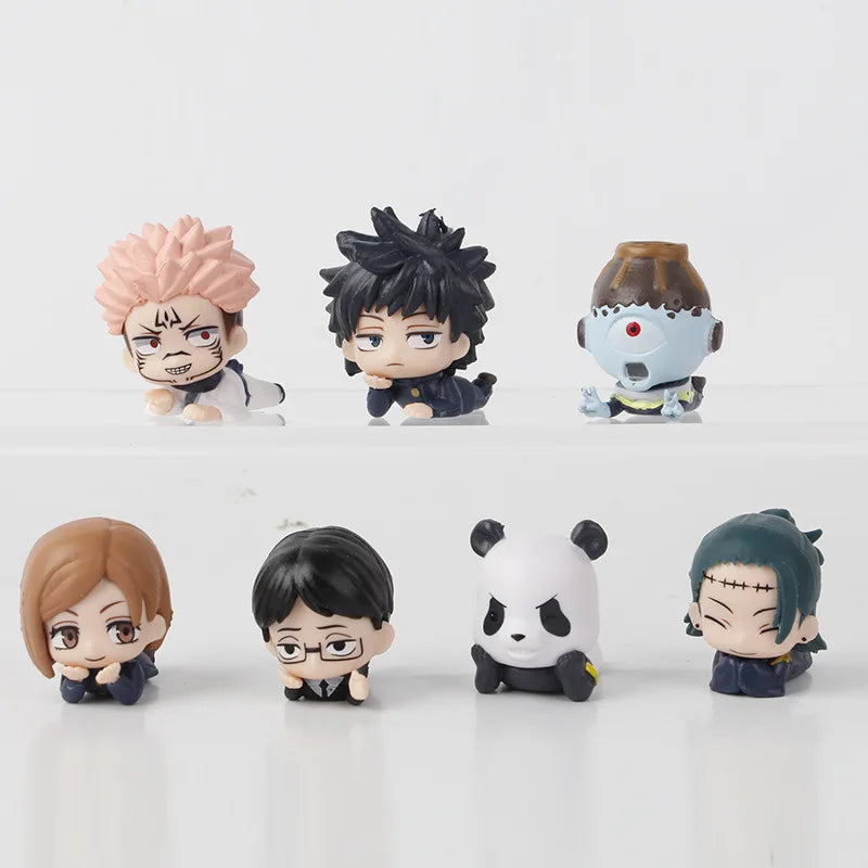7 unids/set Jujutsu Kaisen Satoru Gojo Itadori Yuji Megumi Kugisaki Sukuna Geto Suguru Anime figuras de juguete lindo modelo de colección de muñecos