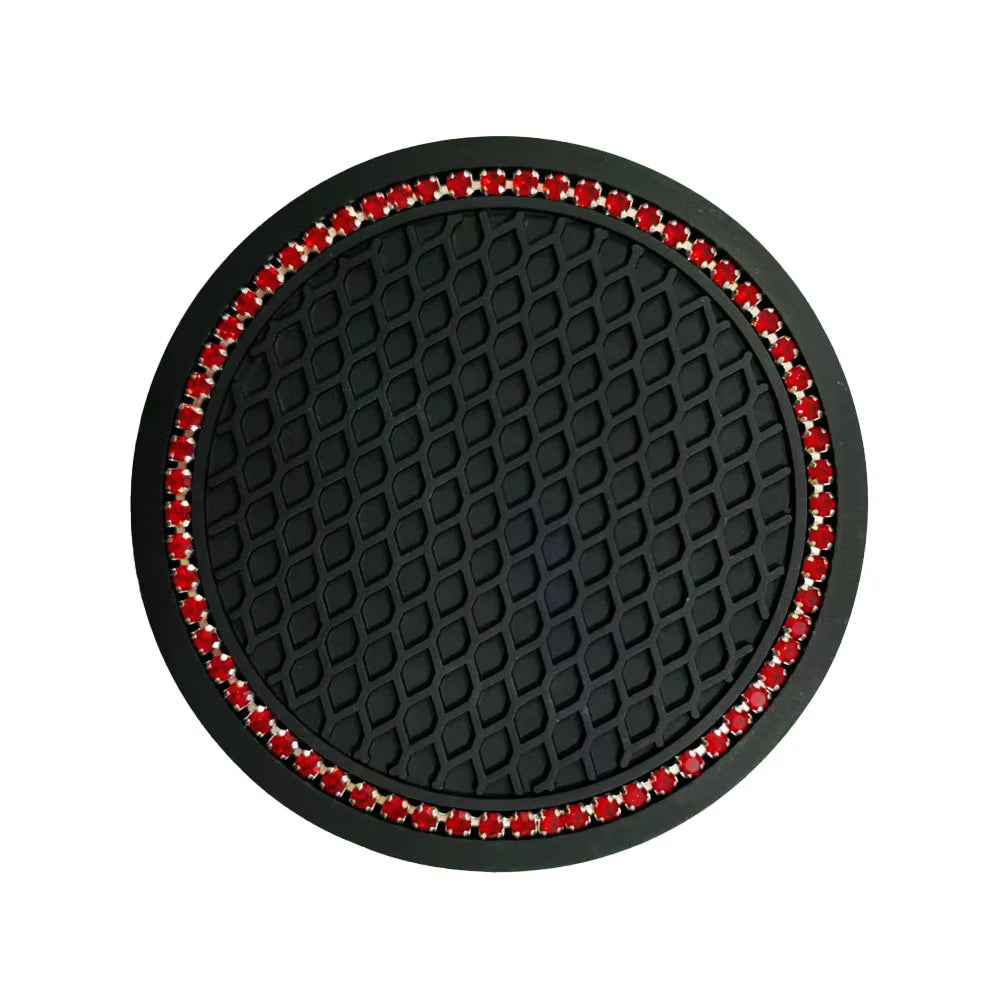 Car Water Cup Holders, Rhinestone Non-Slip Rubber Mat for Bottle Holders, Coasters, Non-Slip Cup Holders for Car Interior