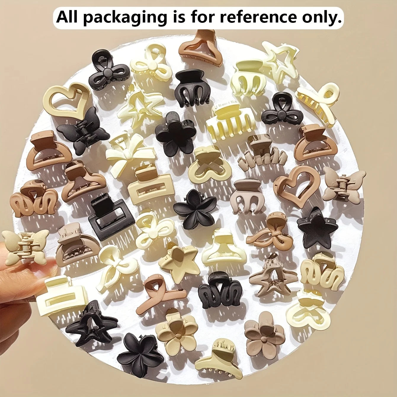 Mixed pack of 5/10/20/30 small beige clips, cute accessories for girls, perfect for everyday use, special occasions, or travel gifts