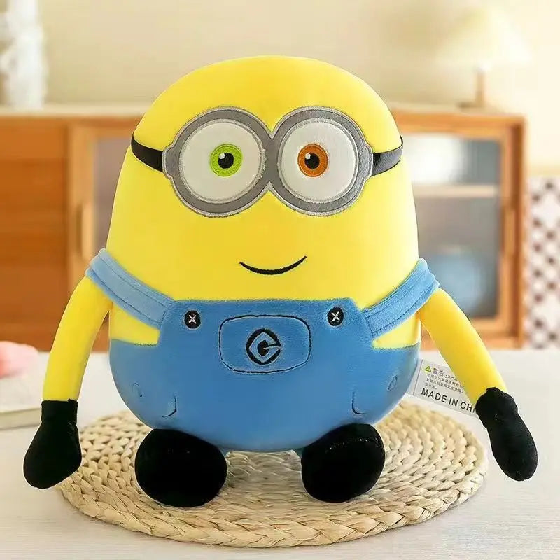 Despicable Me película de dibujos animados juguetes de peluche lindo Minion Plushie Bob Stuart Kevin cosas suaves muñeca decoración de la habitación regalo de cumpleaños para niños - CR mark