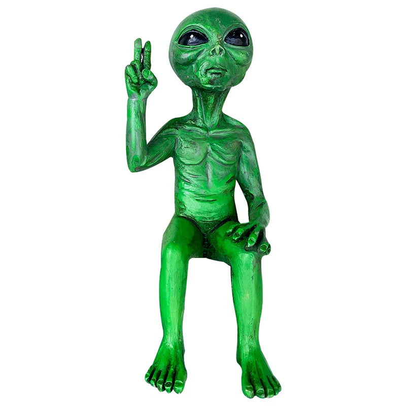 Alien resin statue, ornament, alien garden sculptures and statues, the best artistic decoration for indoors, outdoors, home or office, collectible