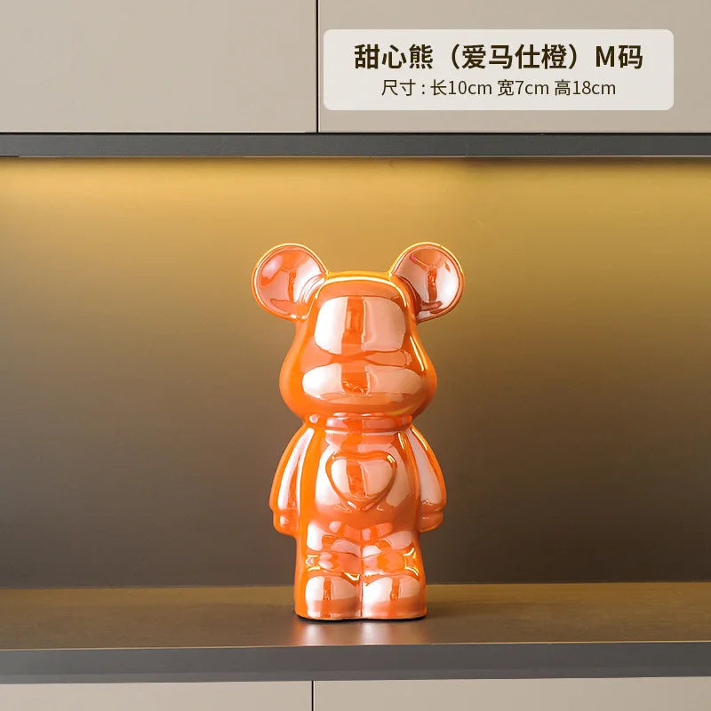 Violent bear for living room, TV stand, high-end luxury light, ceramic wine cabinet decoration, home decor, new house