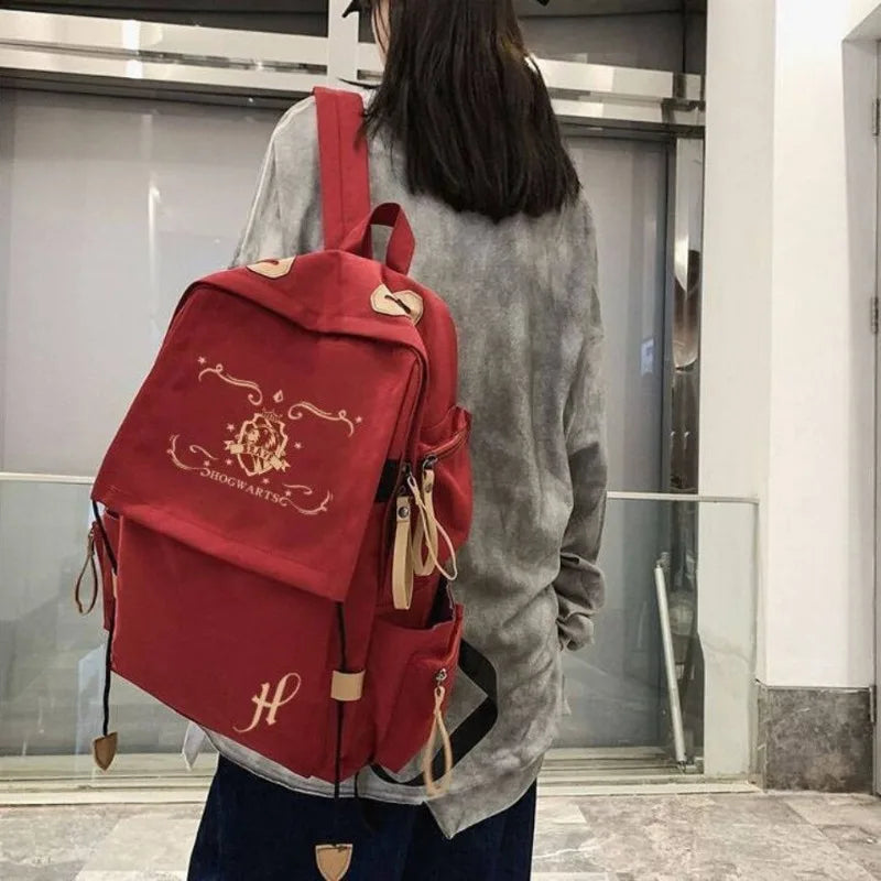 Mochila de Harry Potter, bonito y elegante diseño de dibujos animados, bolso de hombro personalizado de gran capacidad, regalo de cumpleaños para un amigo