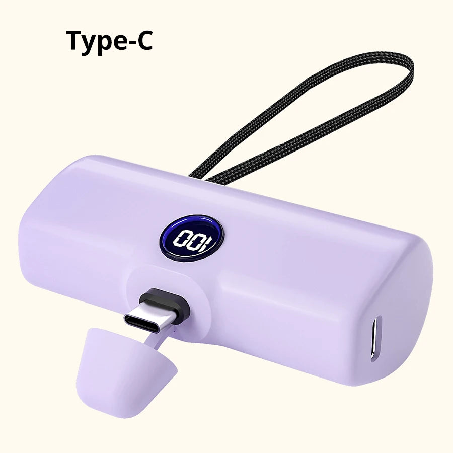 Liboer Portable Fast Charging Power Bank with LED Display, Mobile External Battery for iPhone, Samsung, Xiaomi, OPPO, Compact Power Bank