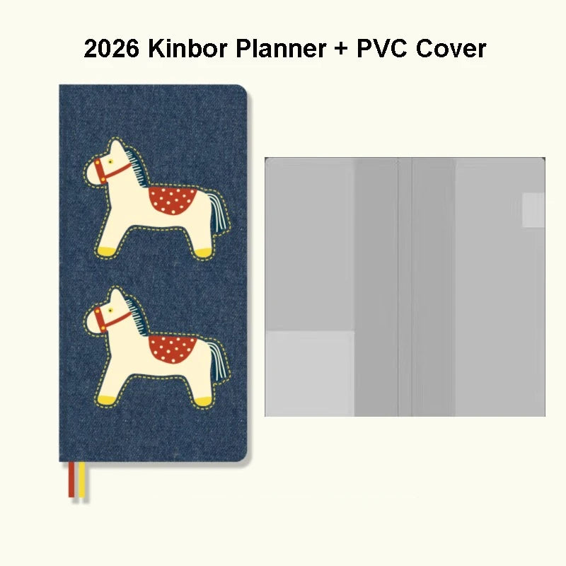 Kinbor 2026 Pocket Weekly Planner Notebook Limited Edition Weekly Diary Notebook Monthly Yearly Planning Book Travel Record