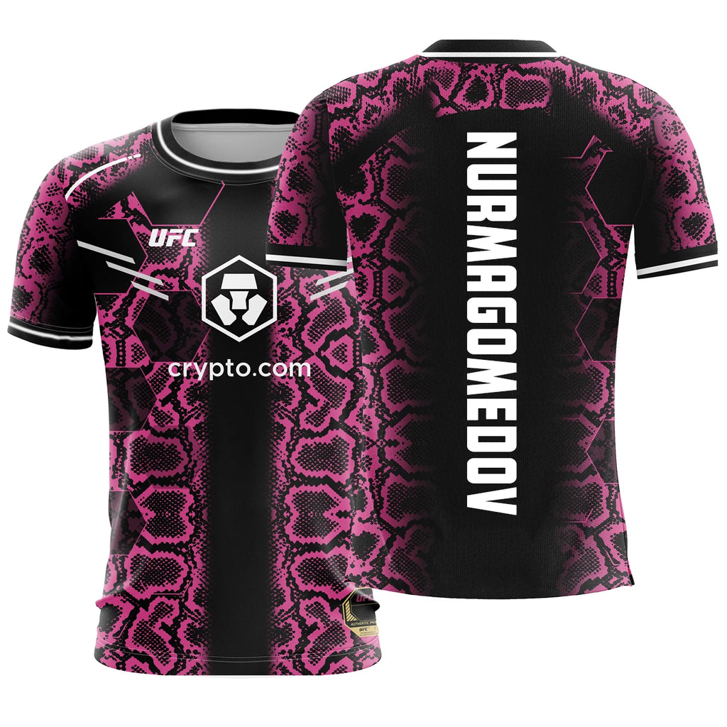 Nueva Venta caliente Ufc 2025 Nurmagomedov camiseta entusiasta del boxeo deportes extremos cuello redondo manga corta Casual moda Top
