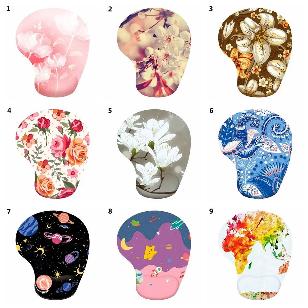 Alfombrilla de silicona para ratón con reposamuñecas, ergonómica, antideslizante, para juegos, escritorio, PC, ordenador portátil