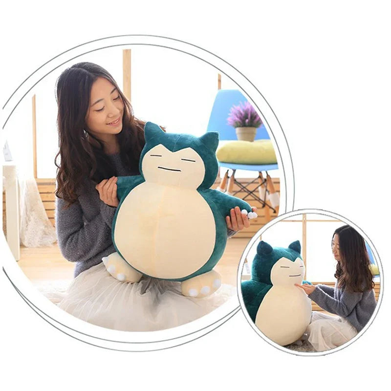 Juguetes de peluche de Pokémon Snorlax para niñas, muñeco de peluche suave de Anime japonés, monstruo, elfo, regalo de cumpleaños, 30/50cm - CR mark