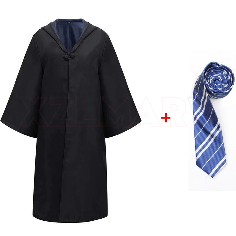 Disfraz de Cosplay para Niños y Adultos, Capa Mágica, Túnica Infantil, Capa con Capucha para Niños, Túnica de Slytherin, Accesorios de Halloween - CR mark
