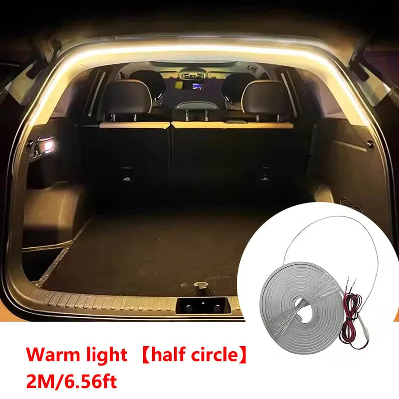 High Brightness Car Trunk Lighting, Ambient Light, Interior Decoration, LED Wiring, Free Automatic Detection, 2/4M Tailgate Light Strip