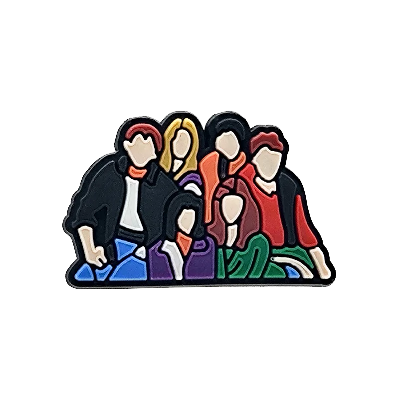 1-28 Pcs PVC Friends Shoe Charms for Women and Men Rachel Monica, Classic American Movie Clog Buckles for Sandals, Shoe Decoration Pins