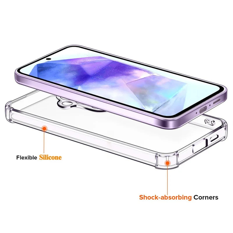 Transparent Phone Case For Samsung Galaxy A55 5G Back Cover Samsung A56 A55 A36 A35 A26 A17 A16 A15 A 15 16 25 35 55 56 36