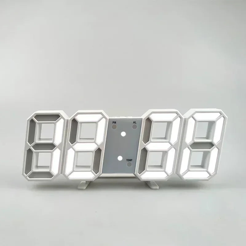 Purchase products, 3D LED Digital Alarm Clock, Wall Clock, Time/Date/Temperature for Home/Kitchen/Office, Garden Decoration