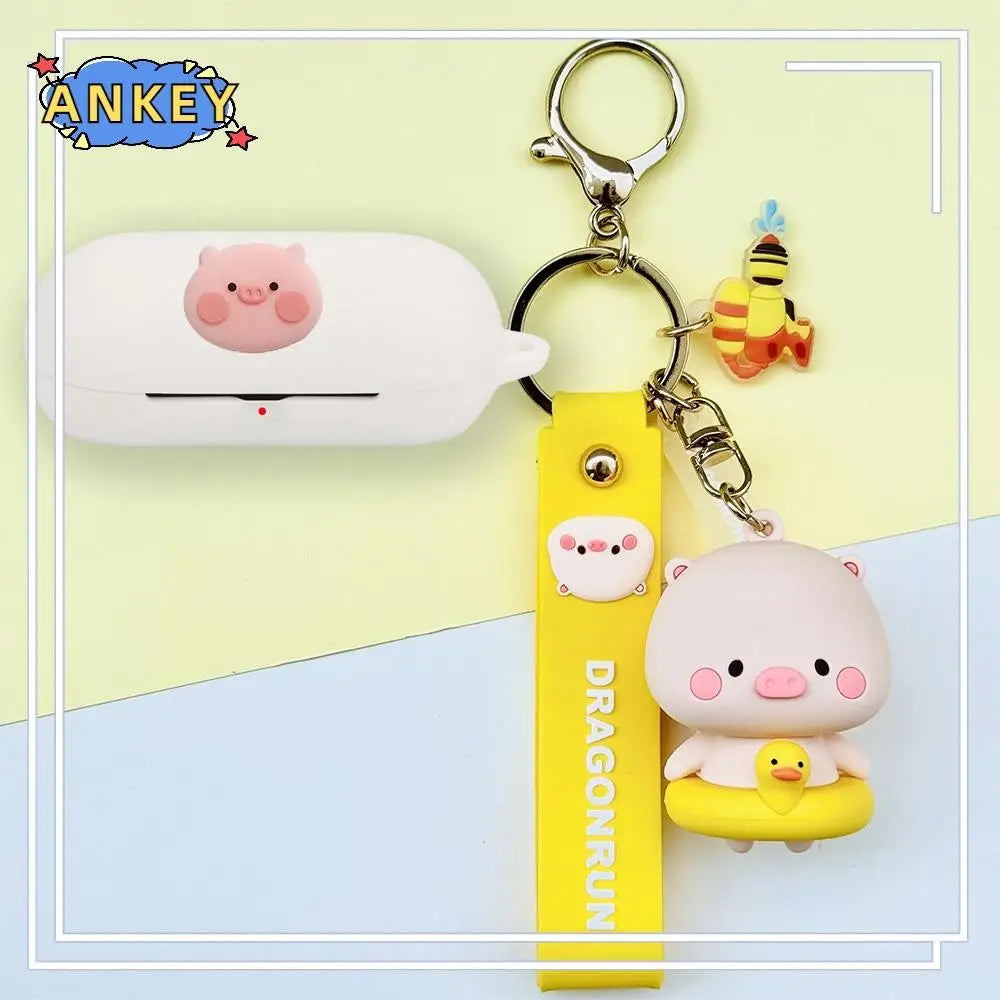 Silicone case for OPPO Enco Buds2 Pro, cute panda earphone case, soft protective cover, leather with pendant