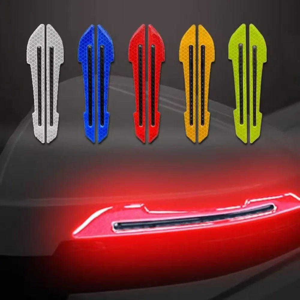 2pcs/set Car Rearview Mirror Reflective Sticker Safety Warning Reflective Sticker Car Rearview Mirror Decorative Strip
