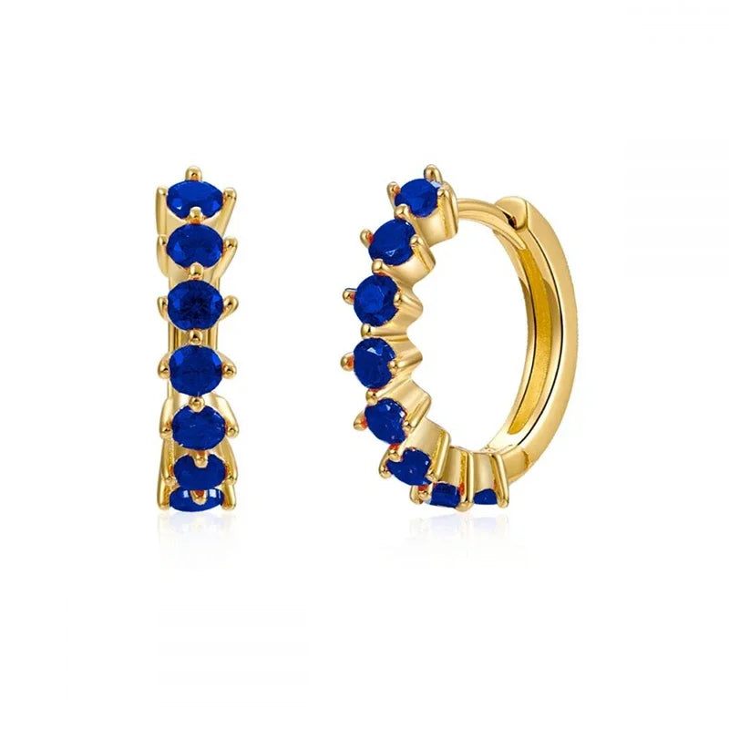 KYOUNUO-Conjunto de pendientes colgantes rellenos de oro y plata para mujer, puños para las orejas, pendientes de aro con forma de flor y mariposa de circón, joyería al por mayor - CR mark