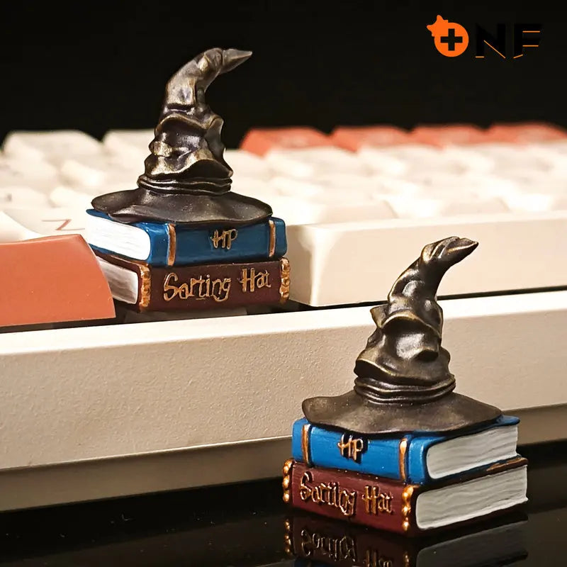 Gorros de Harry Potter, sombrero de clasificación, teclas de teclado mecánico Hogarts, teclas de resina personalizadas, regalo masculino Esc - CR mark
