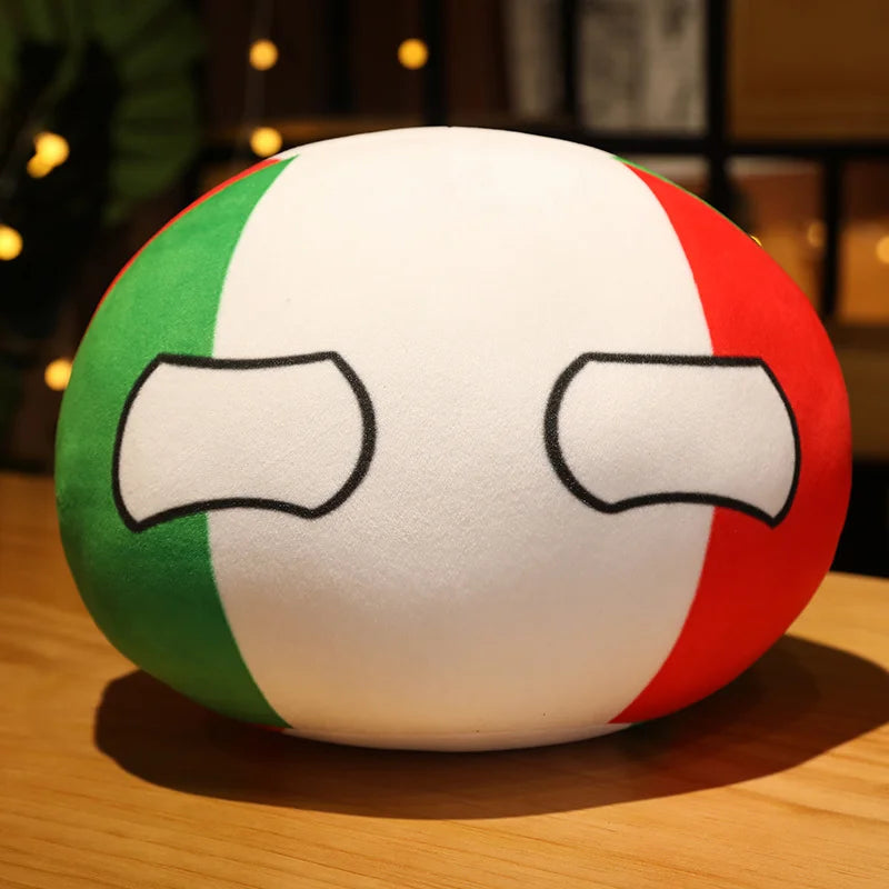 Polandball-juguetes de peluche de 10-40cm, Countryball, URSS, EE. UU., Francia, Rusia, Reino Unido, Japón, Alemania, CANANDA, Italia, muñeca Kawaii, almohada, lindo regalo para niño - CR mark