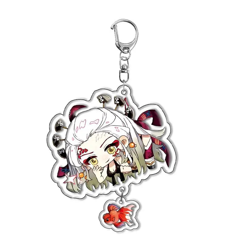 Demon Slayer Tanjiro Zenitsu Double-Sided Acrylic Keychain 5.5cm Anime Accessories