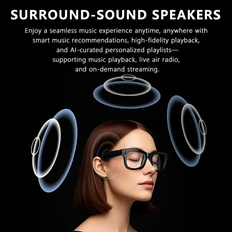 Gafas de sol con cámara inteligente AI de 500W, lentes 3 en 1, traducción ChatGPT, Control por voz, WiFi, Bluetooth, HD1080P, gafas inteligentes de disparo