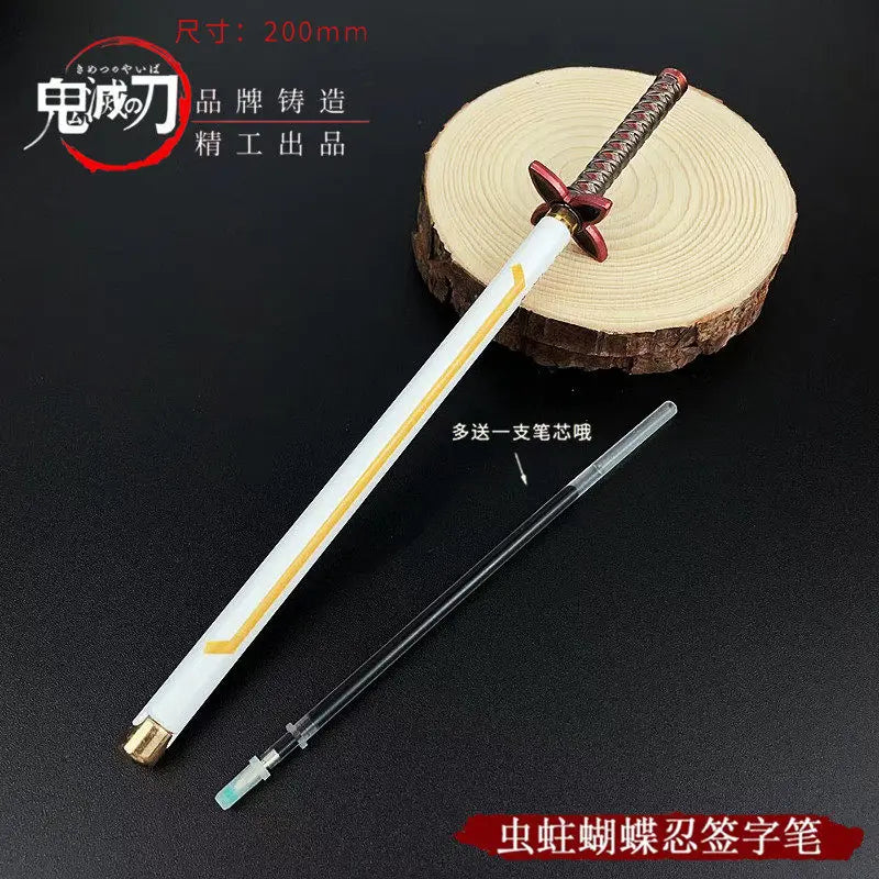 Bolígrafo de Demon Slayer, Bolígrafo de Animación, Bolígrafo de Gel con Diseño de Mariposa Ninja, Muichiro, Tanjiro, Zenitsu, Papelería - CR mark