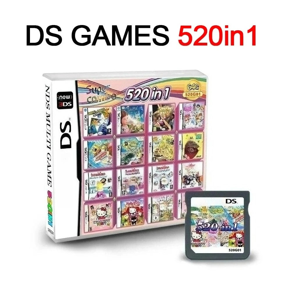 Tarjeta de Juego NDS, Versión Estadounidense, Versión Europea, Juego Todo en Uno V2, Nueva Tarjeta de Juego Pokémon NDS 482 en 1, 520 en 1, 468 en 1, 23 en 1, Juegos DS