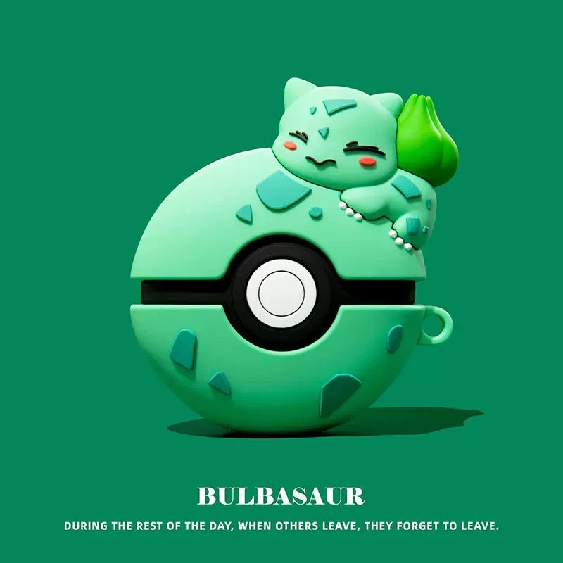 For AirPods 1 2 3 4 Pro Pro 2 Pro 3 Cute Cartoon Pokeball Silicone Earphone Case Accessories Cover