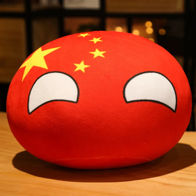 Polandball-juguetes de peluche de 10-40cm, Countryball, URSS, EE. UU., Francia, Rusia, Reino Unido, Japón, Alemania, CANANDA, Italia, muñeca Kawaii, almohada, lindo regalo para niño - CR mark