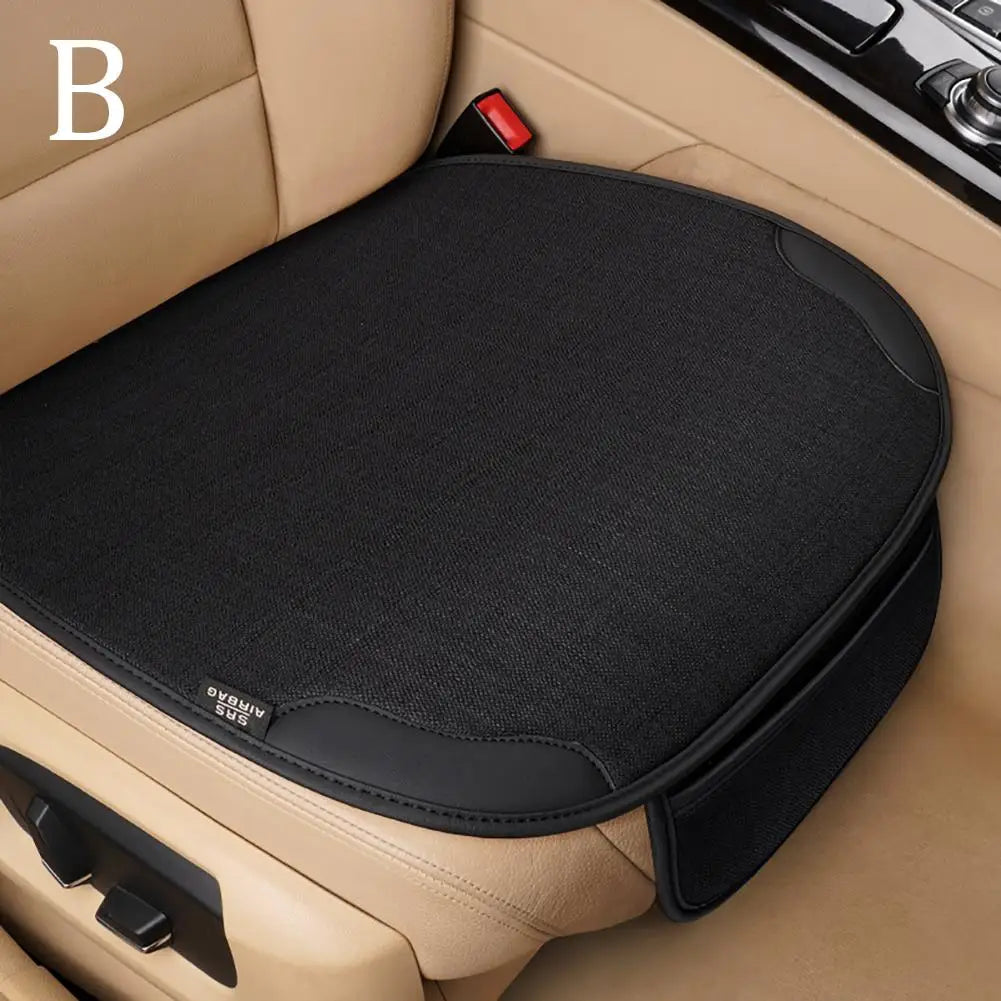 1 pc. Breathable Linen Car Seat Cover, Universal Four Season Front Protective Covers, Interior Protection, Chair Seat Cushion, Car Tools