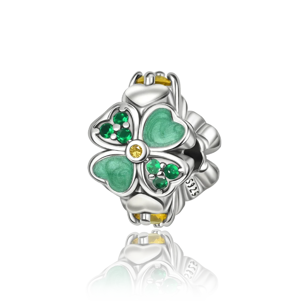 Colgante de plata de ley 925 con diseño de flor, árbol y manzana, cuentas finas DIY, compatible con pulseras de abalorios originales, joyería para mujer Diy - CR mark