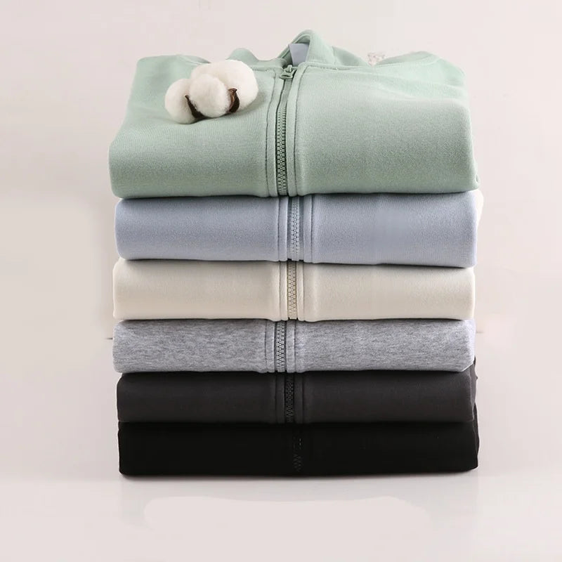 Sudaderas con capucha con cremallera para hombre, nueva sudadera con capucha de manga larga, traje informal de moda para hombre, ropa deportiva holgada, Otoño e Invierno