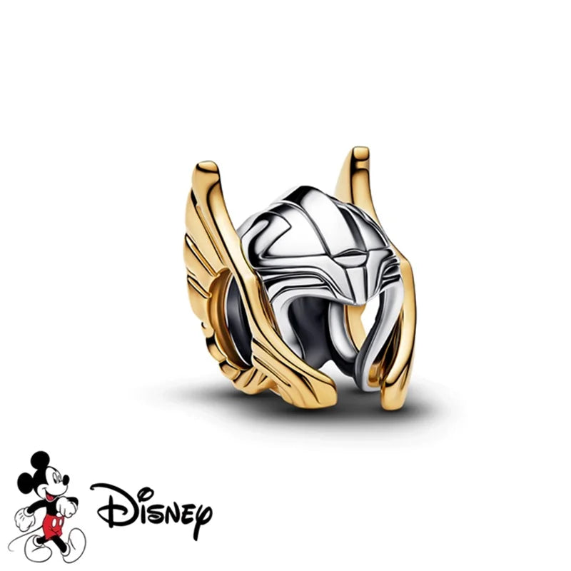 New DIY Jewelry Charms from the Disney Marvel Universe, Spider-Man Gifts, Captain America Pendant Charms, Compatible with Original Silver Bracelets and Necklaces