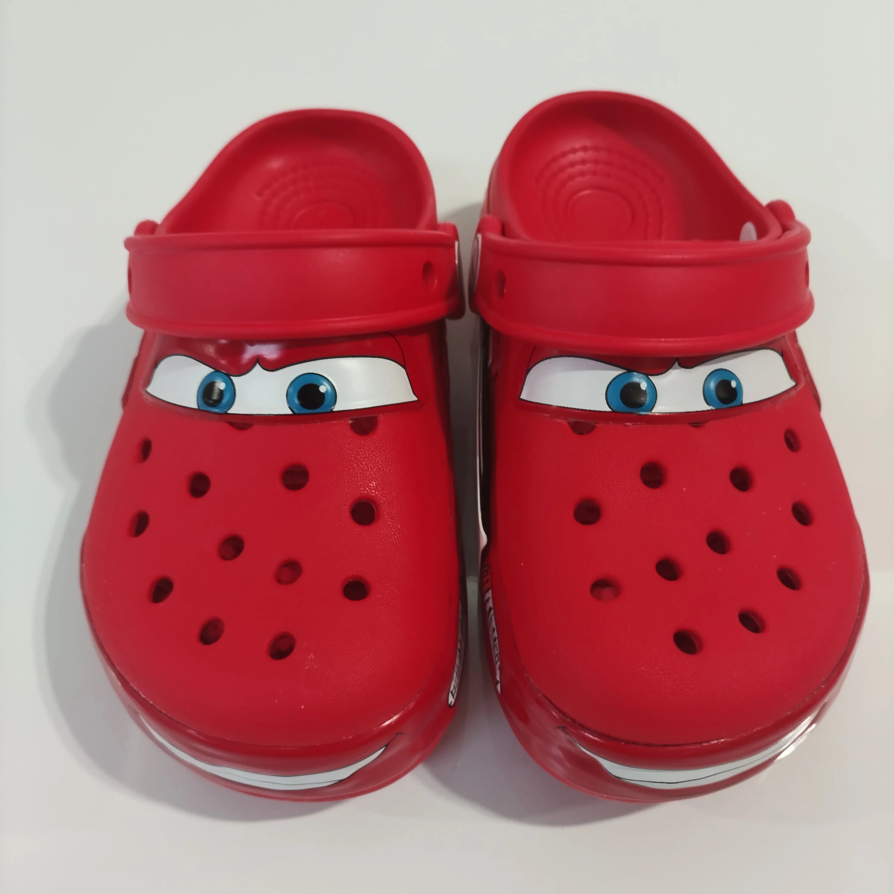 Disney McQueens Pixar Cartoon Solid Waterproof Slippers Sandals with Holes Outdoor Casual Breathable EVA Shoes for Adults Gift