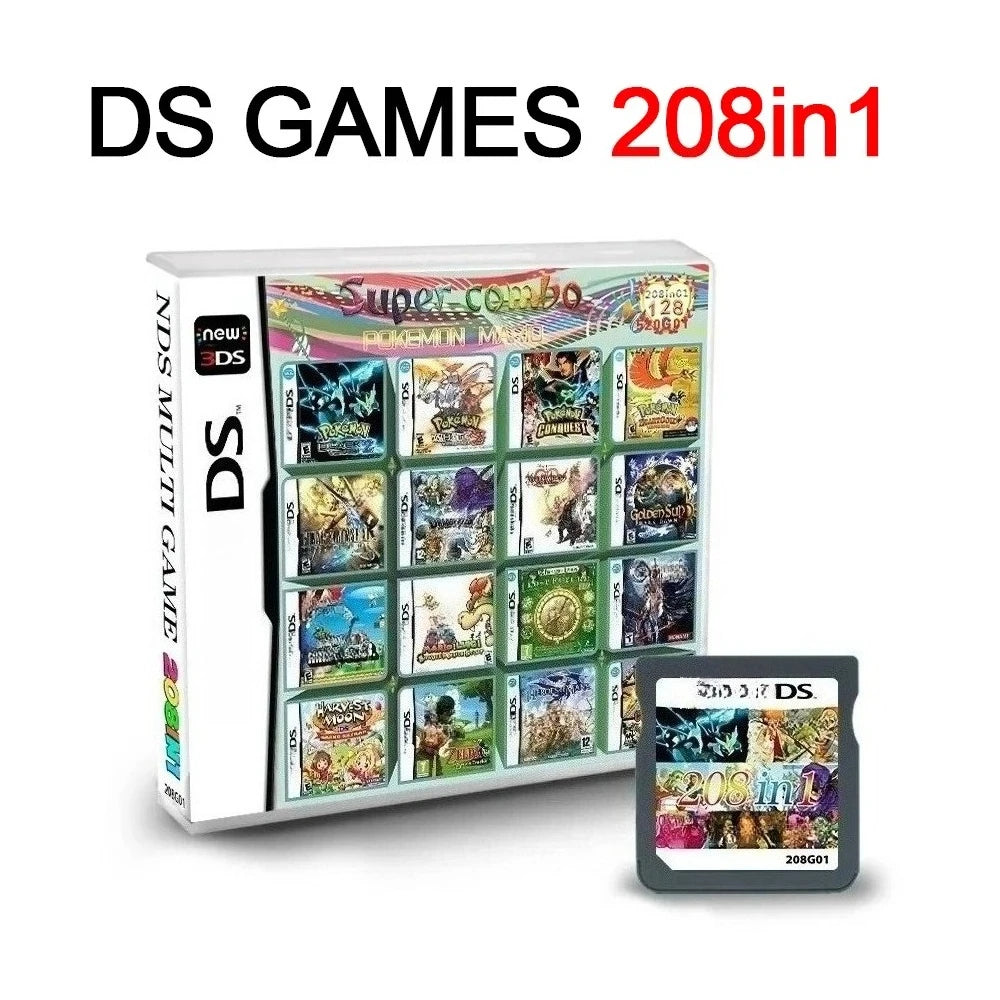 Tarjeta de Juego NDS, Versión Estadounidense, Versión Europea, Juego Todo en Uno V2, Nueva Tarjeta de Juego Pokémon NDS 482 en 1, 520 en 1, 468 en 1, 23 en 1, Juegos DS