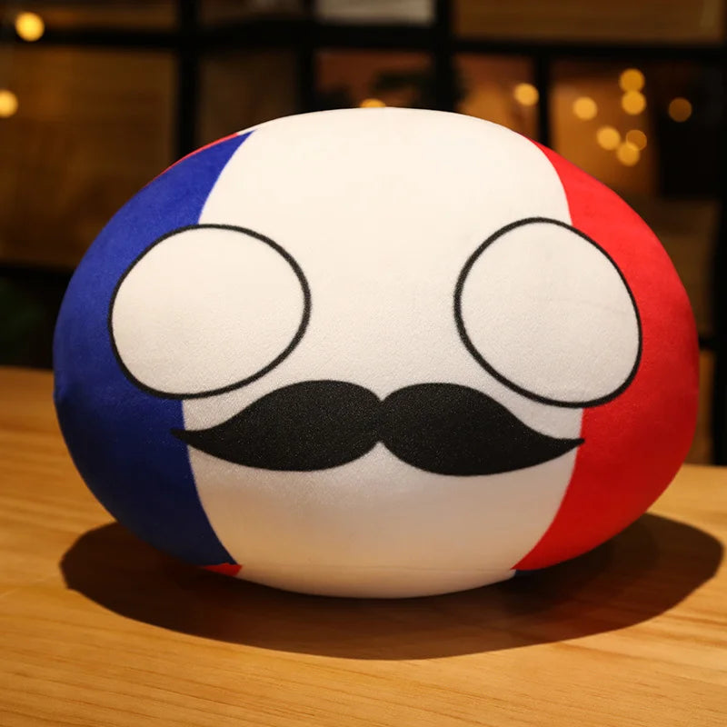 Polandball-juguetes de peluche de 10-40cm, Countryball, URSS, EE. UU., Francia, Rusia, Reino Unido, Japón, Alemania, CANANDA, Italia, muñeca Kawaii, almohada, lindo regalo para niño - CR mark