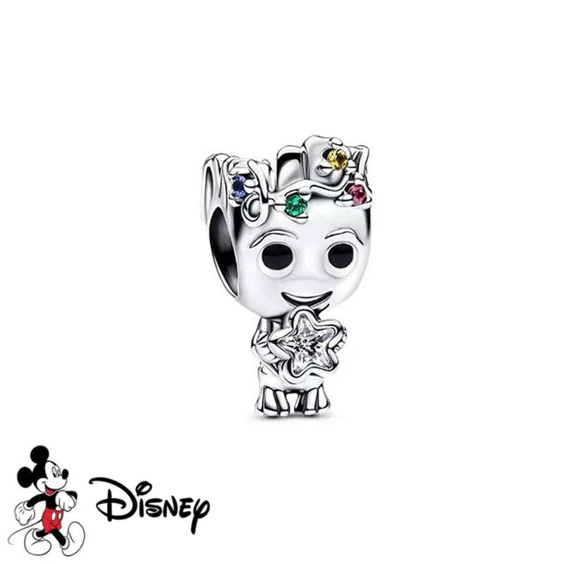 New DIY Jewelry Charms from the Disney Marvel Universe, Spider-Man Gifts, Captain America Pendant Charms, Compatible with Original Silver Bracelets and Necklaces