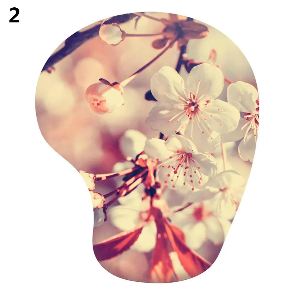 Silicone mouse pad with wrist rest, ergonomic, non-slip, for gaming, desktop, PC, laptop